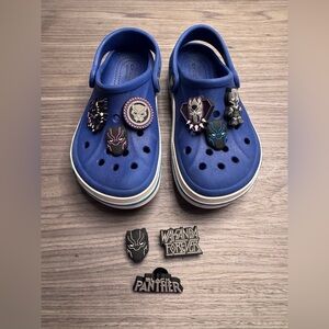 CROCS Kids Blue Sandals with Superhero Charms